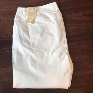 White Talbots Woman Signature slim crop jean